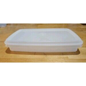 Vintage Tupperware Deli Meat Cheese Keeper Sheer 816 W/ Sheer Lid 817